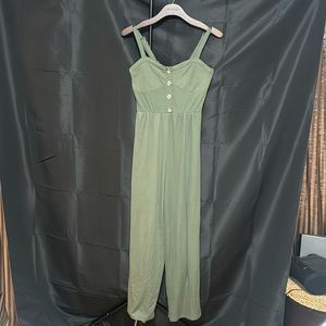 No Boundaries ribbed romper olive size juniors S(3-5)